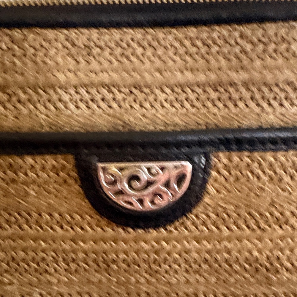 Brighton Tan and Black Woven Crossbody Bag - Picture 3 of 10